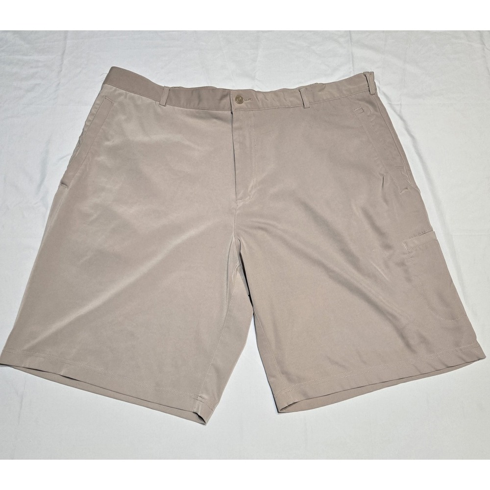 Nike Khaki Chino Shorts Mens 40x10 Classic Golf Pockets Embroidered Logo